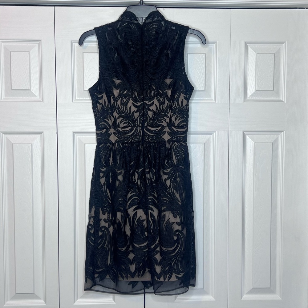 Anthropologie Yoana Baraschi Overture Black Lace Tulle Mesh Sheath Mini Dress 2 - Picture 10 of 15